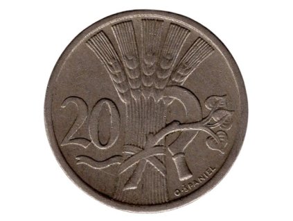 ČESKOSLOVENSKO. 20 haléřů 1937.