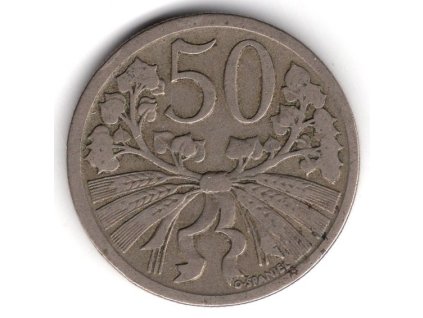 ČESKOSLOVENSKO. 50 haléřů 1922.