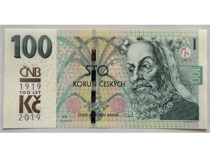ČESKO. 100 korun 2018 s přetiskem ČNB. Série M 14. CZ 33.