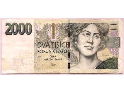 ČESKO. 2000 korun 2007. Série E 15. Hej. 27.