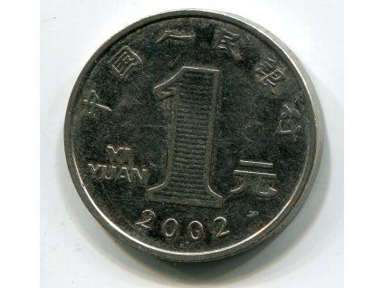 ČÍNA. 1 yuan 2002.