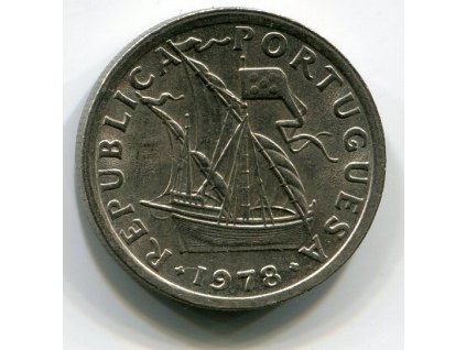 PORTUGALSKO. 2,50 escudos 1977. KM-590