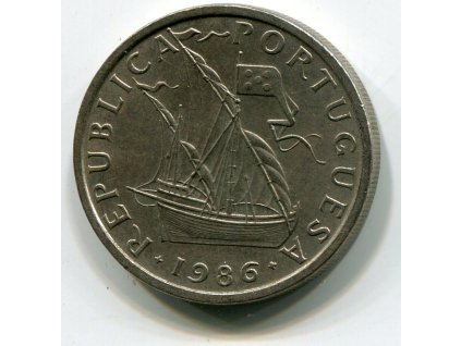 PORTUGALSKO. 5 escudos 1986.