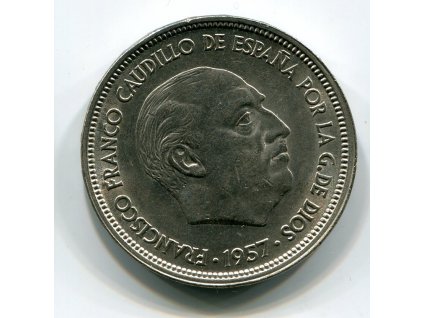 ŠPANĚLSKO. 50 pesetas 1957/58.