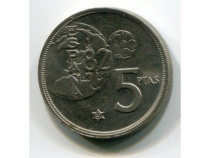 ŠPANĚLSKO. 5 pesetas 1980/81.
