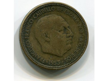 ŠPANĚLSKO. 2,50 pesetas 1953/54.