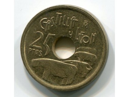ŠPANĚLSKO. 25 pesetas 1995. KM-948