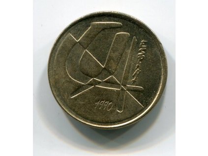 ŠPANĚLSKO. 5 pesetas 1990. KM-853