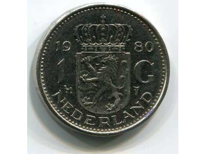 NIZOZEMÍ. 1 gulden 1980.