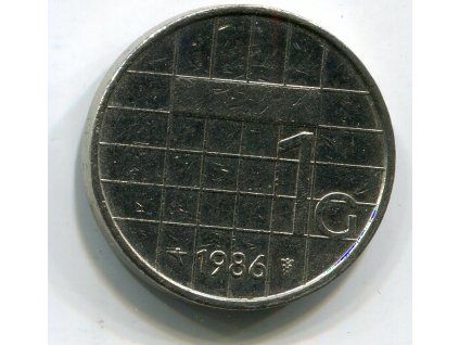 NIZOZEMÍ. 1 gulden 1986.