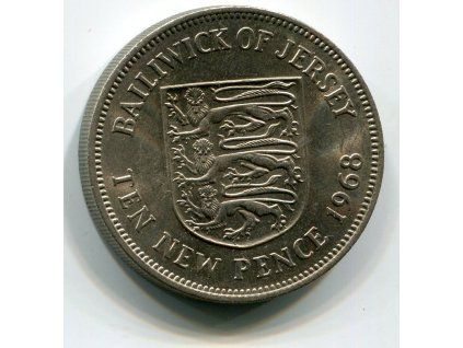 JERSEY. 10 pence 1968.