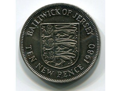 JERSEY. 10 pence 1980.