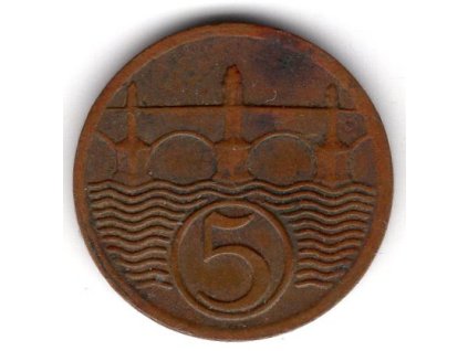 ČESKOSLOVENSKO. 5 haléřů 1923.