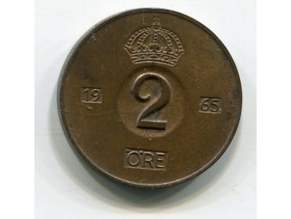 ŠVÉDSKO. 2 öre 1965.
