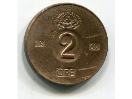 ŠVÉDSKO. 2 öre 1967.