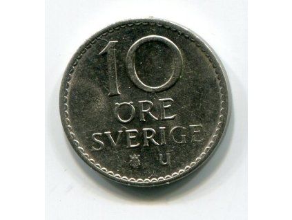 ŠVÉDSKO. 10 öre 1972. KM-835