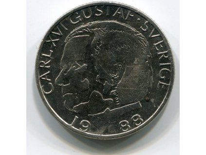 ŠVÉDSKO. 1 krona 1988.