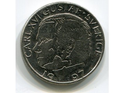 ŠVÉDSKO. 1 krona 1997.