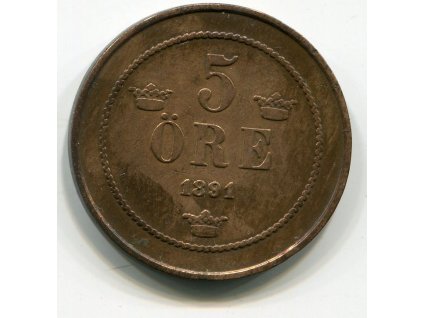 ŠVÉDSKO. 5 öre 1891.