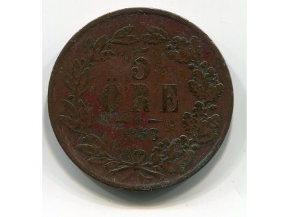 ŠVÉDSKO. 5 öre 1858.