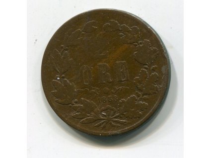 ŠVÉDSKO. 2 öre 1858.