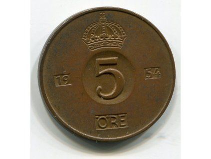 ŠVÉDSKO. 5 öre 1954.