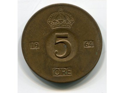ŠVÉDSKO. 5 öre 1964.
