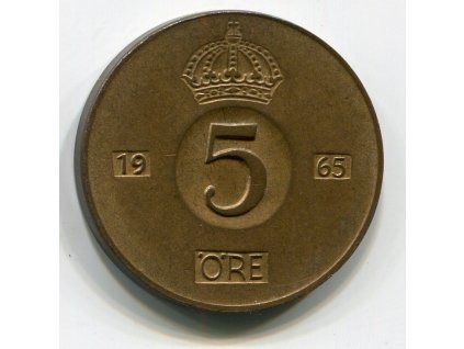 ŠVÉDSKO. 5 öre 1965. KM-822