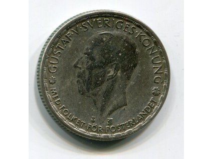 ŠVÉDSKO. 1 krona 1949. Ag.