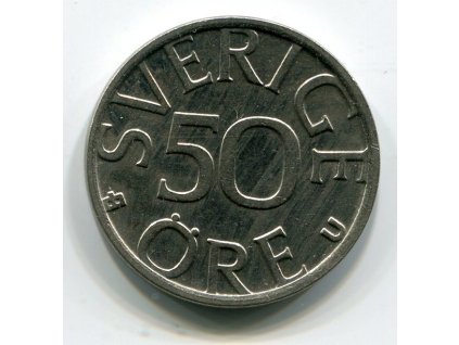 ŠVÉDSKO. 50 öre 1977. KM-855