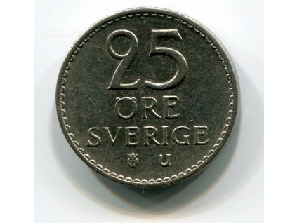 ŠVÉDSKO. 25 öre 1965.