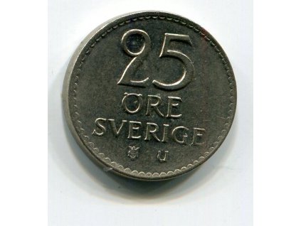ŠVÉDSKO. 25 öre 1969. KM-836