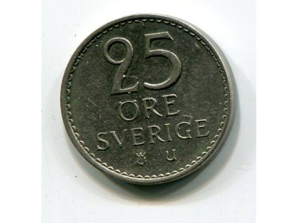 ŠVÉDSKO. 25 öre 1973. KM-836