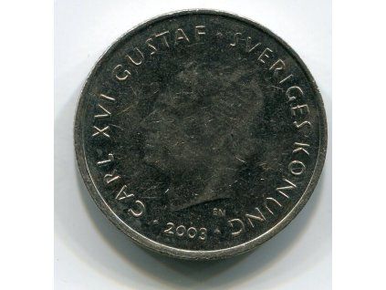 ŠVÉDSKO. 1 krona 2003.