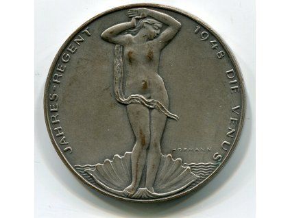 NĚMECKO. Kalendářová medaile. Jahres-Regent / 1948 Die Venus.