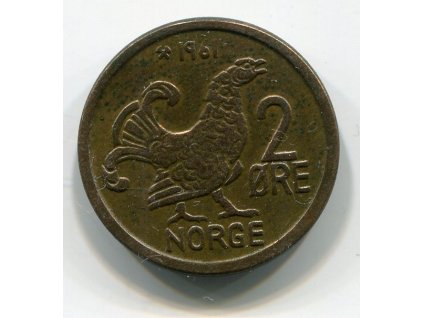 NORSKO. 2 öre 1961.