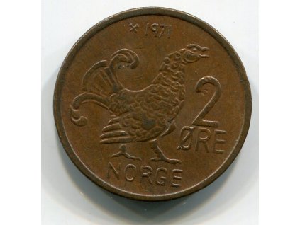 NORSKO. 2 öre 1971.