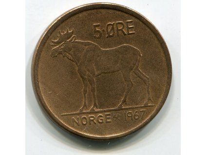 NORSKO. 5 öre 1967. KM-405