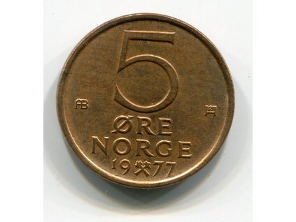 NORSKO. 5 öre 1977.