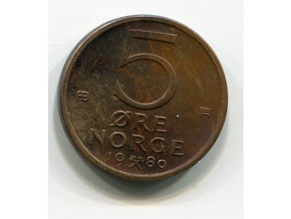 NORSKO. 5 öre 1980.
