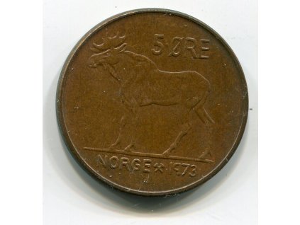 NORSKO. 5 öre 1973. KM-415
