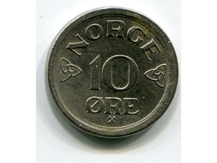 NORSKO. 10 öre 1957. KM-396