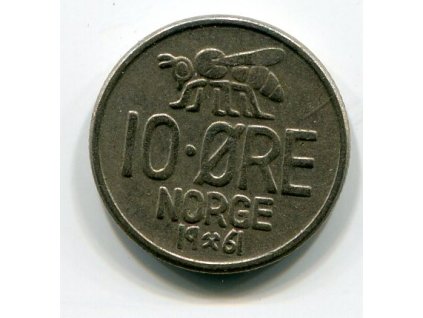 NORSKO. 10 öre 1961.