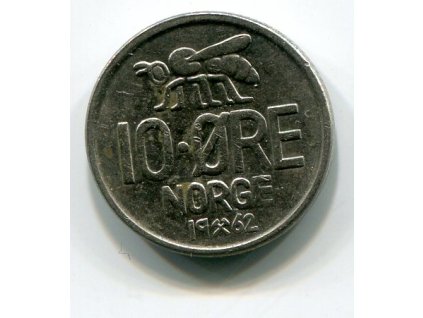 NORSKO. 10 öre 1962.