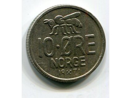 NORSKO. 10 öre 1971.