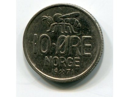 NORSKO. 10 öre 1971.