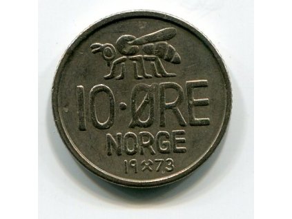 NORSKO. 10 öre 1973.