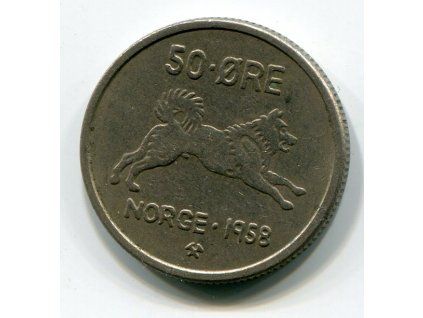 NORSKO. 50 öre 1958.
