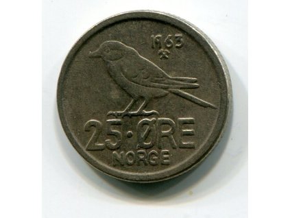NORSKO. 25 öre 1963. KM-407