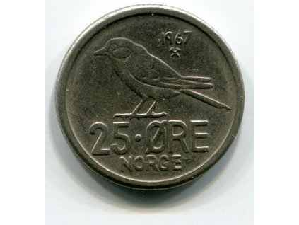 NORSKO. 25 öre 1967.